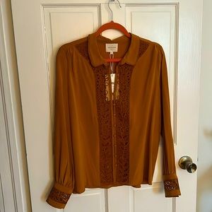 Brand new Sezane blouse in Ocre